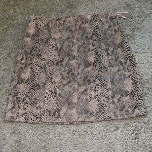 Snake print mini skirt